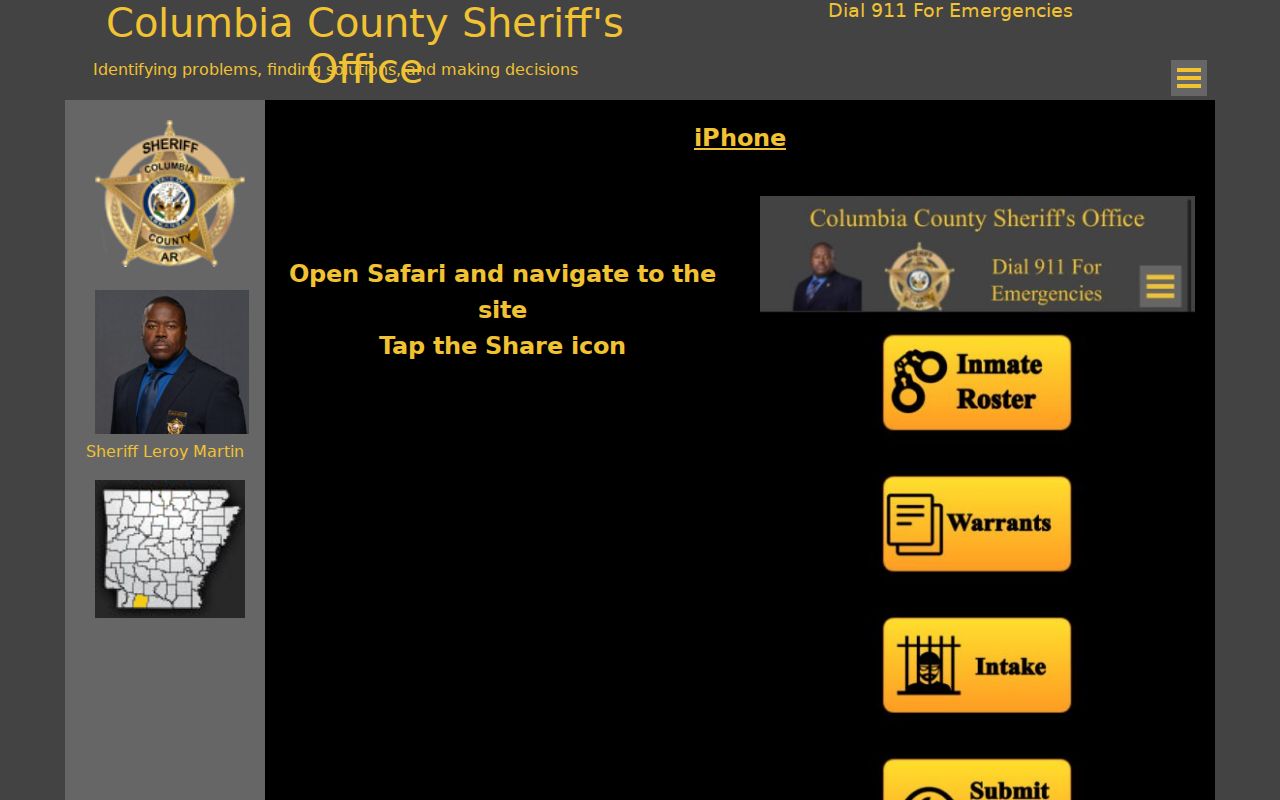 Columbia County arrest records sheriff app source