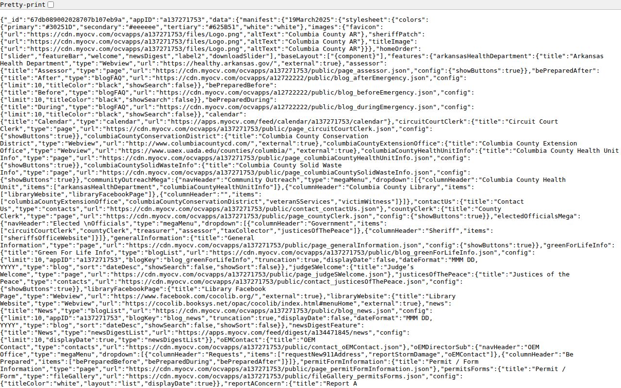 Columbia County criminal records official app manifest