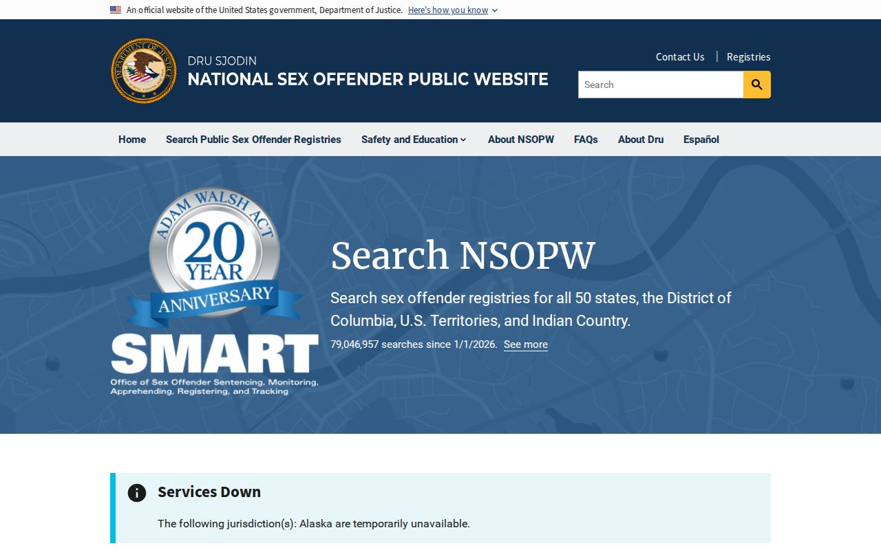 Columbia County sex offender lookup NSOPW national search