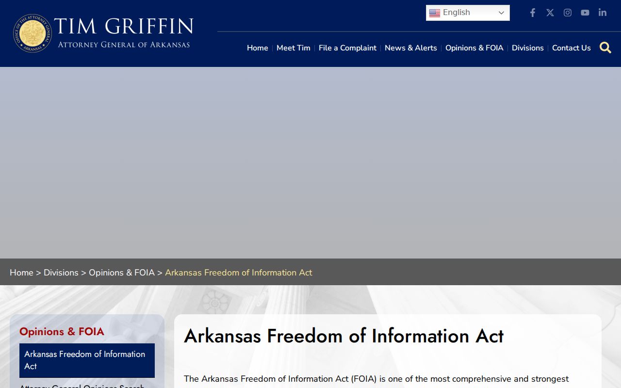 Columbia County sex offender lookup Arkansas FOIA and registry context
