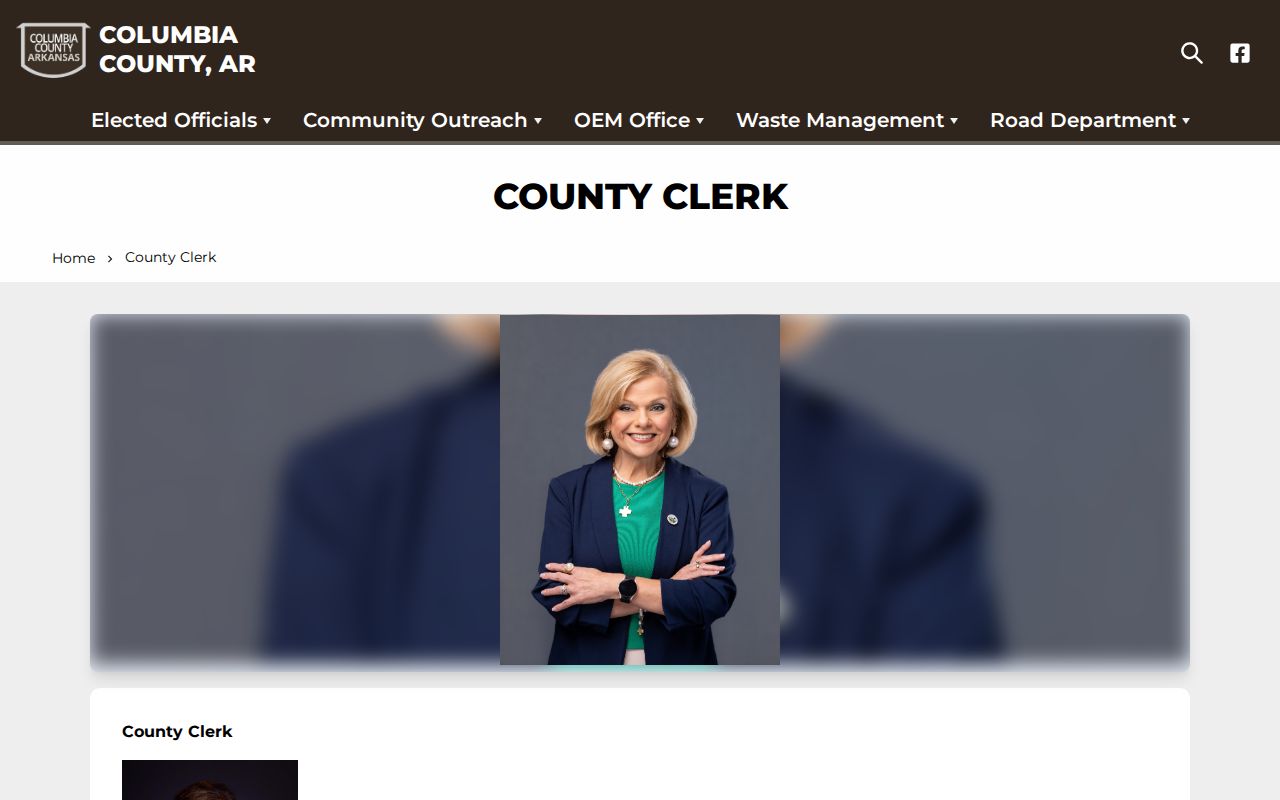 Columbia County municipal official page with Waldo city and police contacts